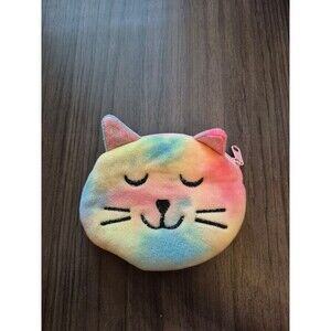 Cat Face Cute Kitten Tie-Dye Coin Purse